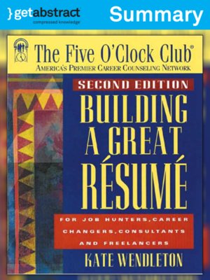 cover image of Building a Great Resume (Summary)